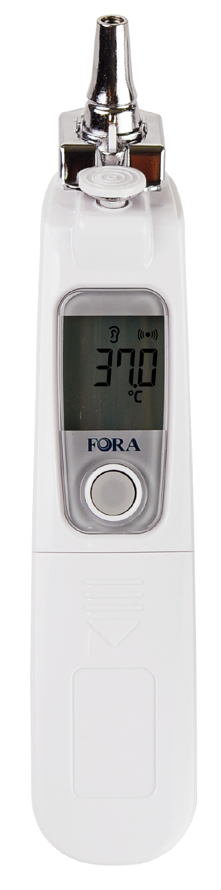 FORA IR20 digital ear thermometer with LCD display, fast one-second reading for reliable fever detection.