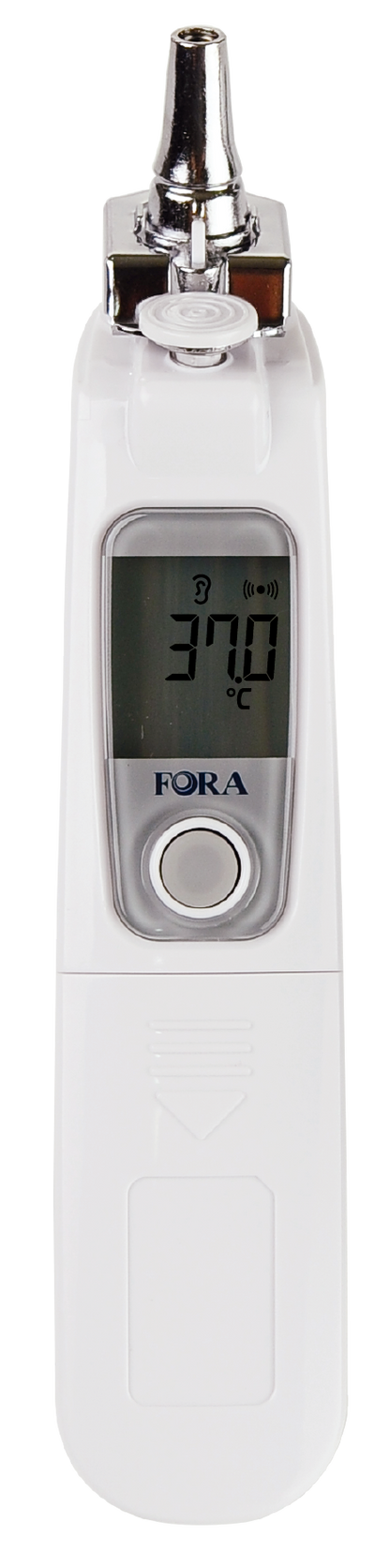 FORA IR20 digital ear thermometer with LCD display, fast one-second reading for reliable fever detection.